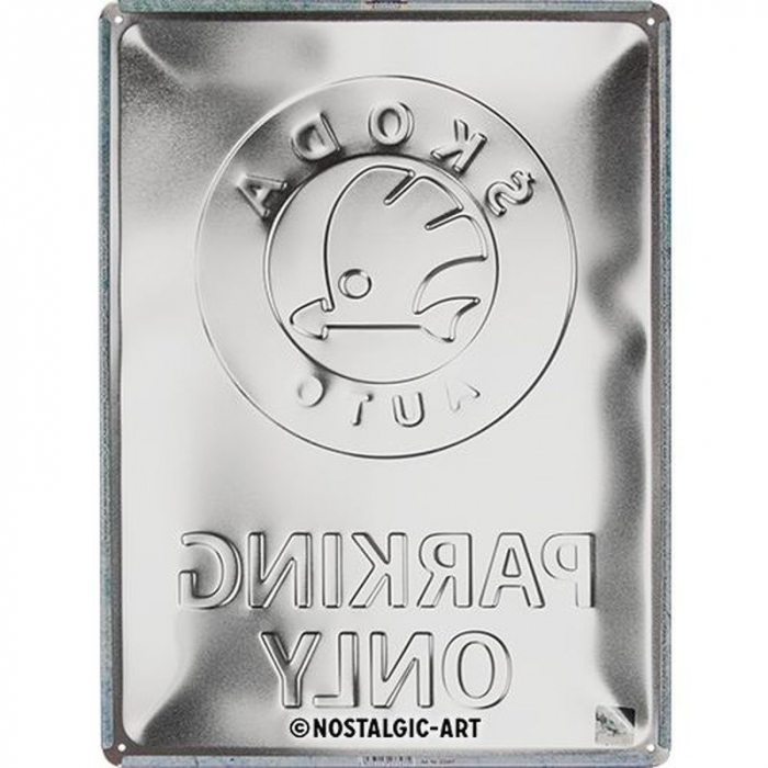 Blechschild Skoda Parking 3